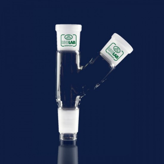 İsolab Adaptör - Çoklu - 2 Boyunlu - Yukarı Açılı - Dişi & Erkek Ns 14/23 - Yukarı Açılı Dişi Ns 14/23